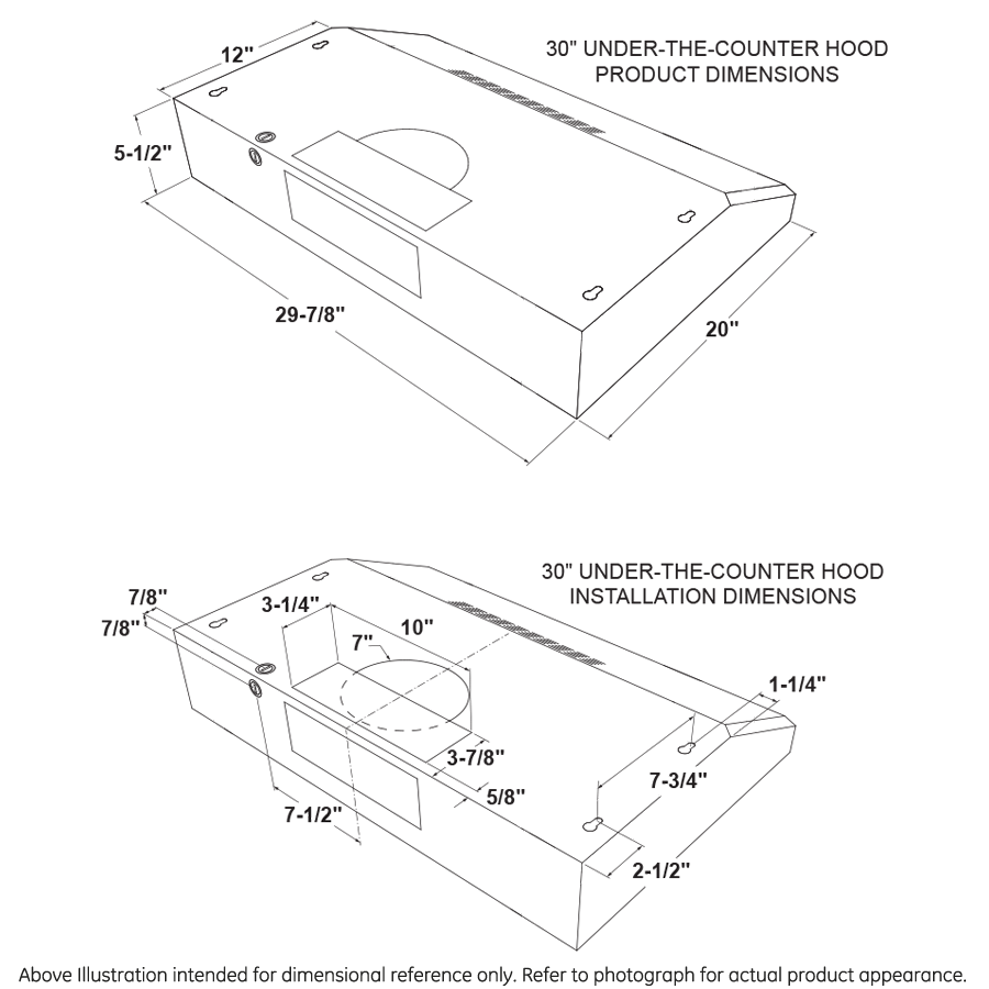 GE Profile(TM) 30" Under The Cabinet Hood - (PVX7300SJSS)