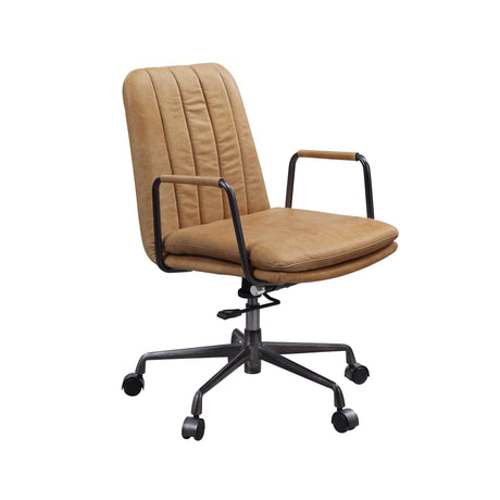 Eclarn - Top Grain Leather Office Chair - Brown