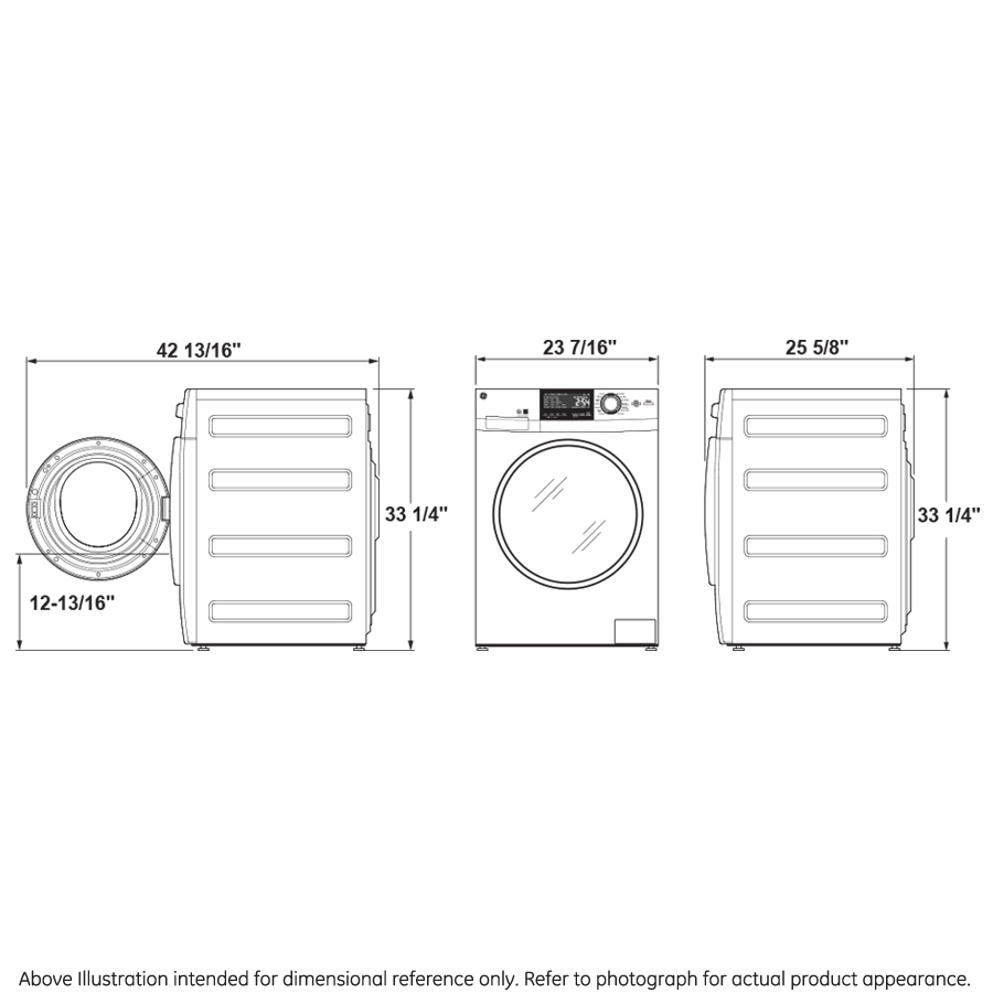 GE(R) ENERGY STAR(R) 24" 2.4 Cu. Ft. Front Load Washer with Steam - (GFW148SSMWW)