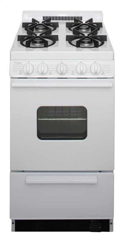 20 in. Freestanding Battery-Generated Spark Ignition Gas Range in White - (BHK5X0OP)