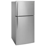 30" Wide Top Freezer Refrigerator - 19 Cubic Feet - Monochromatic Stainless Steel