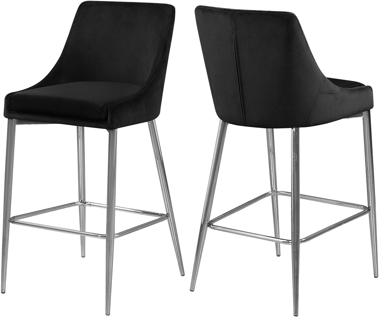 Karina - Stool with Chrome Legs (Set of 2)