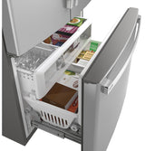 GE Profile(TM) ENERGY STAR(R) 23.1 Cu. Ft. Counter-Depth Fingerprint Resistant French-Door Refrigerator - (PWE23KYNFS)