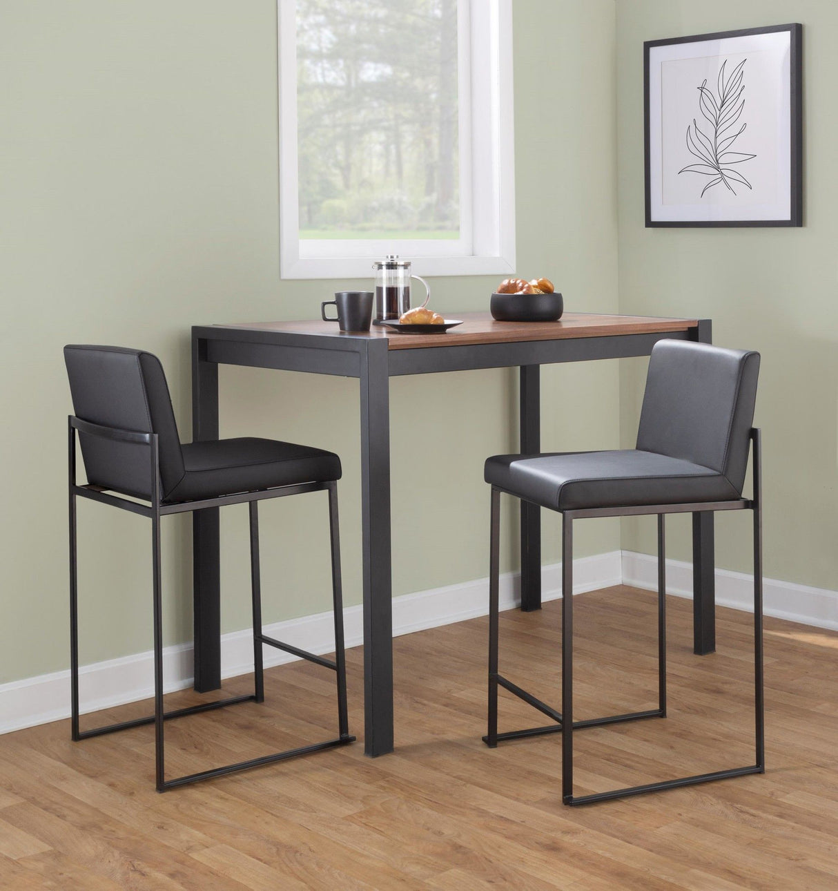 Fuji - High Back Upholstered Barstool Set