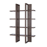 Two Toned Display Cabinet, Tall Bookcase Storage Cabinet