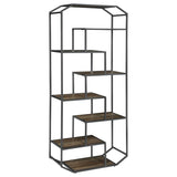 Leland - 6-Shelf Bookshelf - Rustic Brown