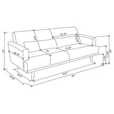 Blake - Upholstered Track Arm Sofa Set