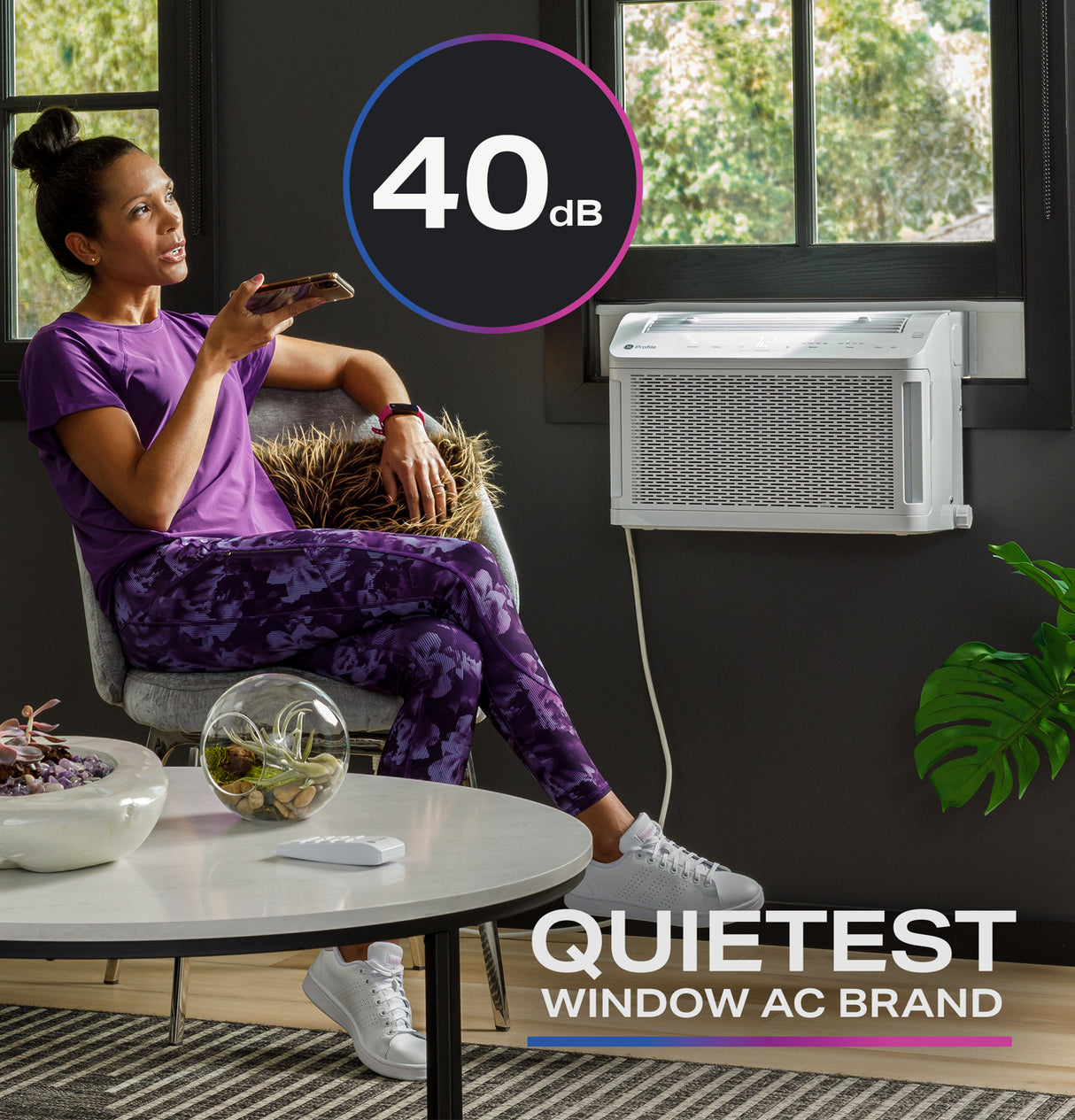 GE Profile ClearView(TM) ENERGY STAR(R) 10,300 BTU Inverter Smart Ultra Quiet Window Air Conditioner for Medium Rooms up to 450 sq. ft. - (PHNT10CC)