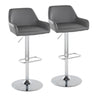 Daniella - Adjustable Barstool (Set of 2) - Chrome Base