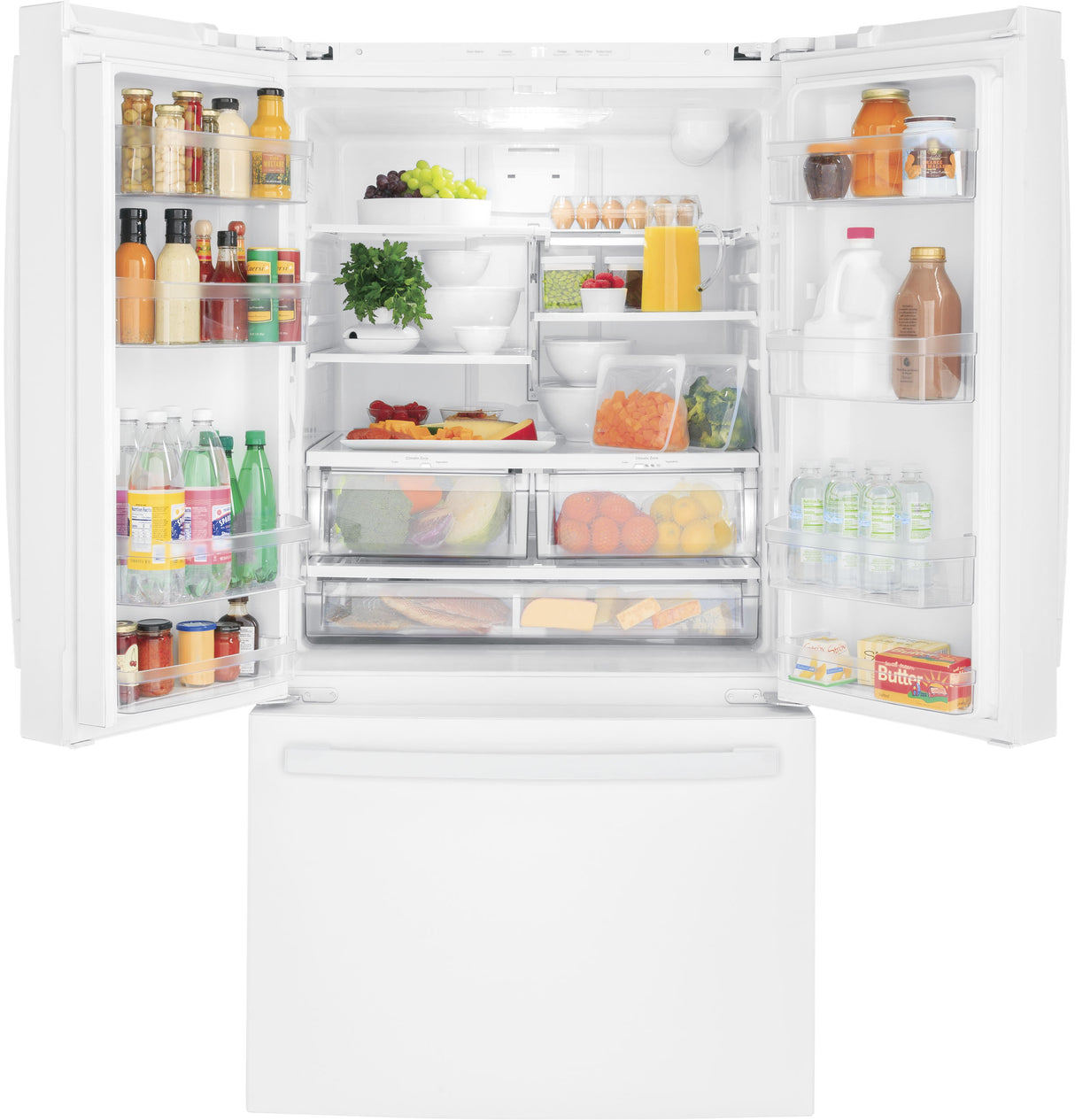 GE(R) ENERGY STAR(R) 27.0 Cu. Ft. French-Door Refrigerator - (GNE27JGMWW)