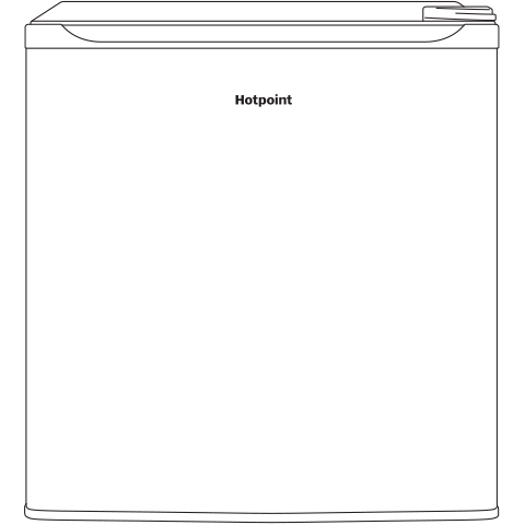 Hotpoint(R) 1.7 cu. ft. ENERGY STAR(R) Qualified Compact Refrigerator - (HME02GGMBB)