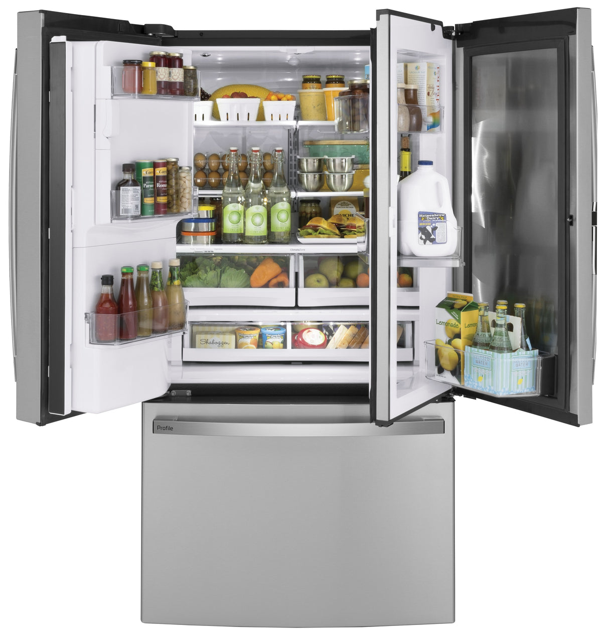 GE Profile(TM) Series 27.7 Cu. Ft. Fingerprint Resistant French-Door Refrigerator with Door In Door and Hands-Free AutoFill - (PFD28KYNFS)