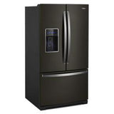 36" Wide French Door Refrigerator - 27 Cubic Feet - Black Stainless Steel