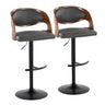 Pino - Adjustable Barstool (Set of 2) - Black Base