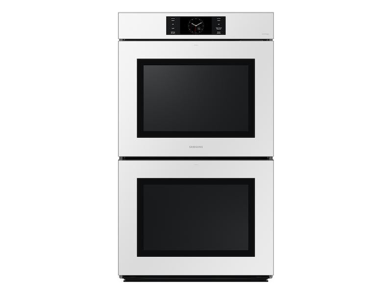 Bespoke 30" White Glass Double Wall Oven with AI Pro Cooking(TM) Camera - (NV51CB700D12AA)