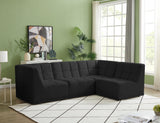 Relax - Modular Sectional 4 Piece - Black