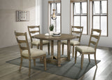 Parfield - 5 Pieces Round Dining Room Set - Light Brown / Oak