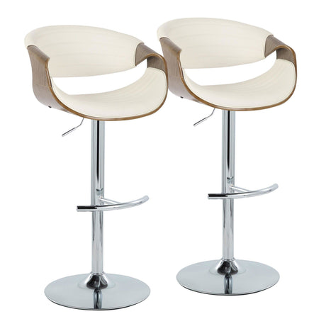 Symphony - Adjustable Barstool (Set of 2) - Chrome Base