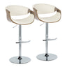 Symphony - Adjustable Barstool (Set of 2) - Chrome Base