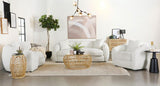 Isabella - Faux Sheepskin Upholstered Sofa Set