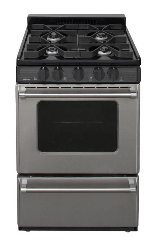 24 in. Freestanding Sealed Burner Gas Range in Stainless Steel - (P24B3102P)