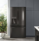 GE Profile(TM) Series ENERGY STAR(R) 22.1 Cu. Ft. Counter-Depth French-Door Refrigerator with Hands-Free AutoFill - (PYE22KBLTS)