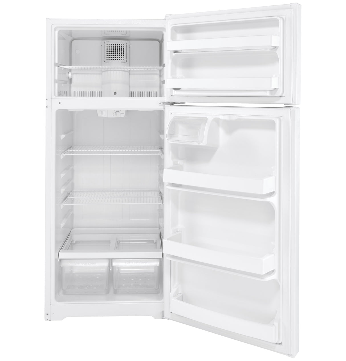 GE(R) ENERGY STAR(R) 17.5 Cu. Ft. Top-Freezer Refrigerator - (GTE18DTNRWW)