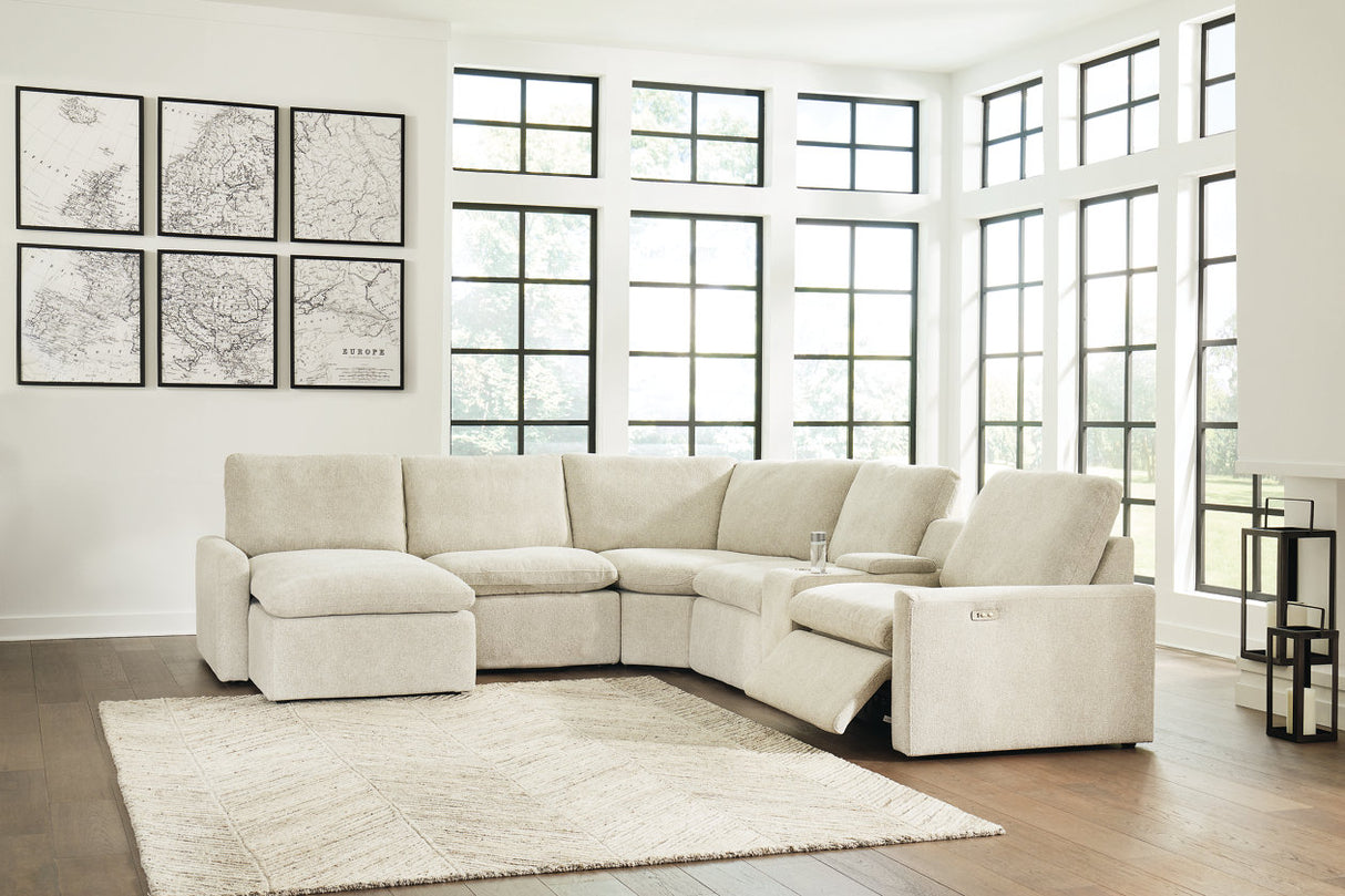 Hartsdale 6-piece Left Arm Facing Reclining Sectional With Console and Chaise - (60509S7)
