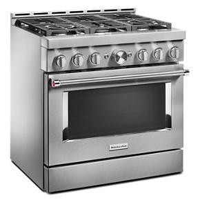 KitchenAid 36'' Smart Commercial-Style Gas Range With 6 Burners