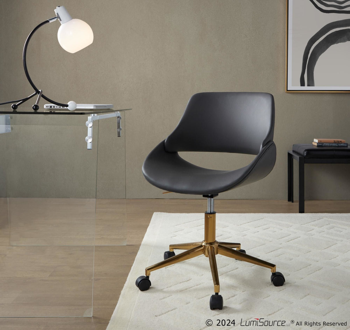 Bacci - Office Chair - Chrome Metal Base