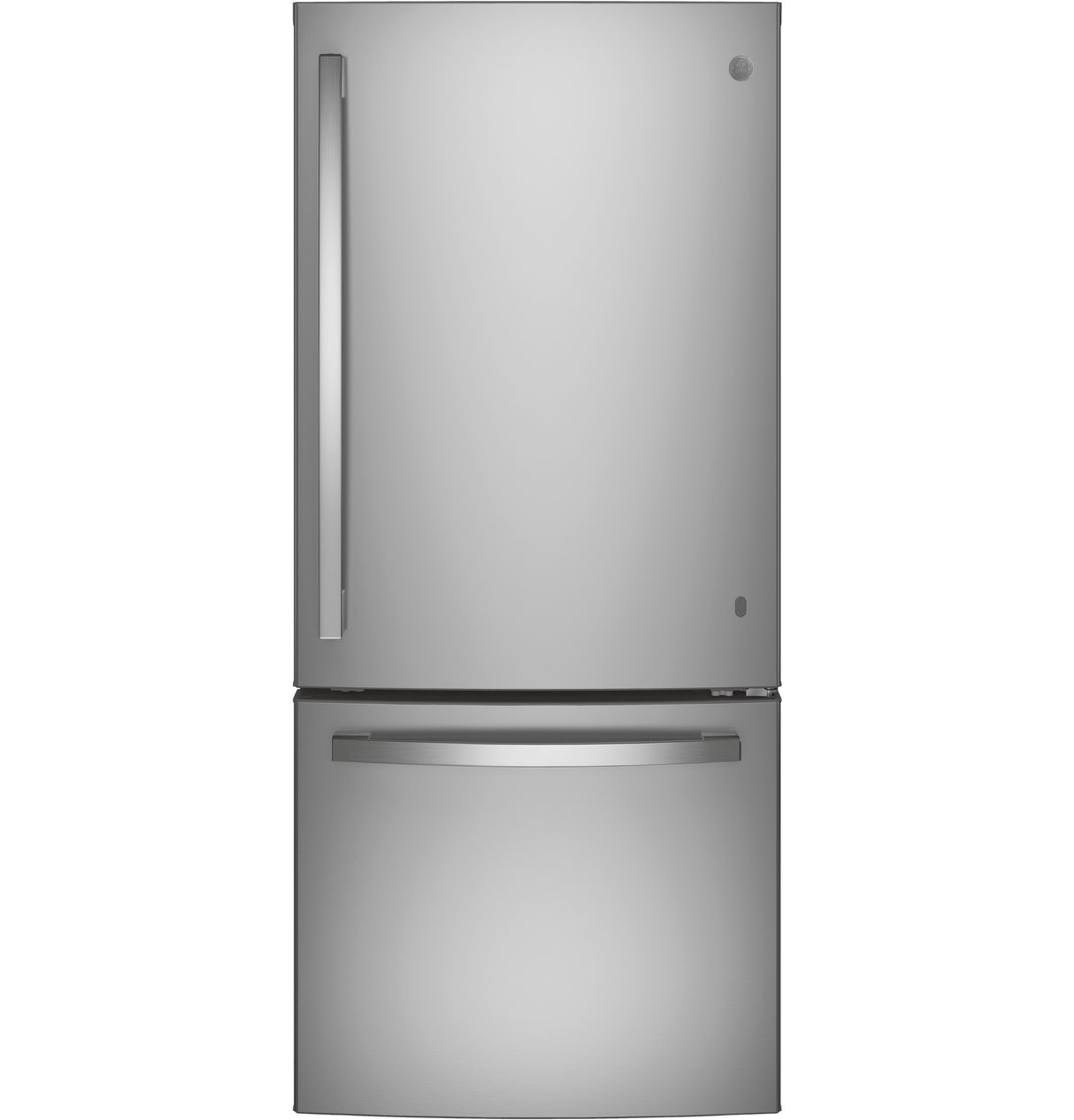 GE(R) ENERGY STAR(R) 21.0 Cu. Ft. Bottom-Freezer Refrigerator - (GDE21EYKFS)