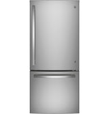 GE(R) ENERGY STAR(R) 21.0 Cu. Ft. Bottom-Freezer Refrigerator - (GDE21ESKSS)