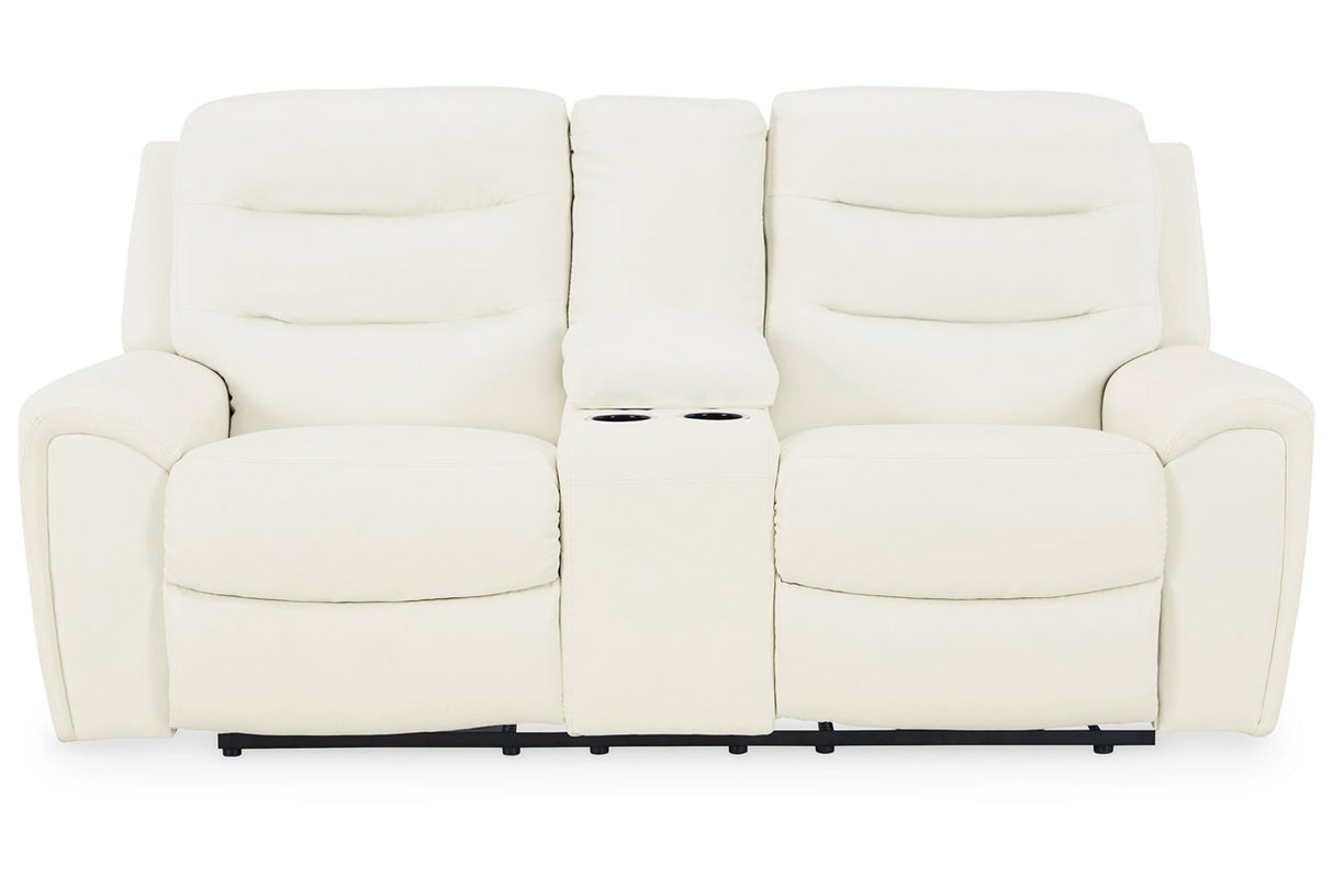 Warlin Power Reclining Loveseat With Console - (6110418)