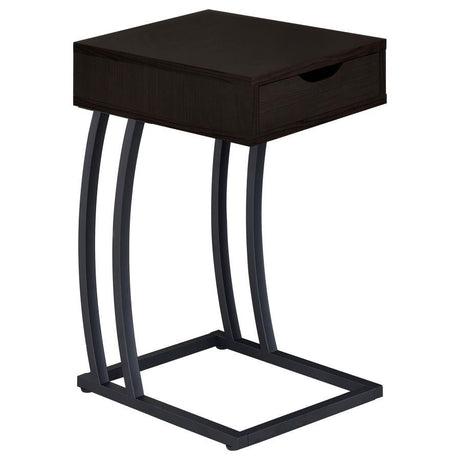 Troy - 1-Drawer C-Shaped Side Table Power Outlet