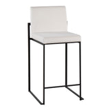 Fuji - High Back Counter Stool - Black Legs