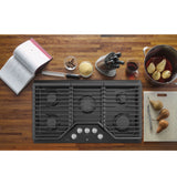 GE Profile(TM) 36" Built-In Gas Cooktop with Optional Extra-Large Cast Iron Griddle - (PGP7036DLBB)