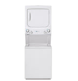 GE Unitized Spacemaker(R) ENERGY STAR(R) 3.9 cu. ft. Capacity Washer with Stainless Steel Basket and 5.9 cu. ft. Capacity Electric Dryer - (GUD27EESNWW)