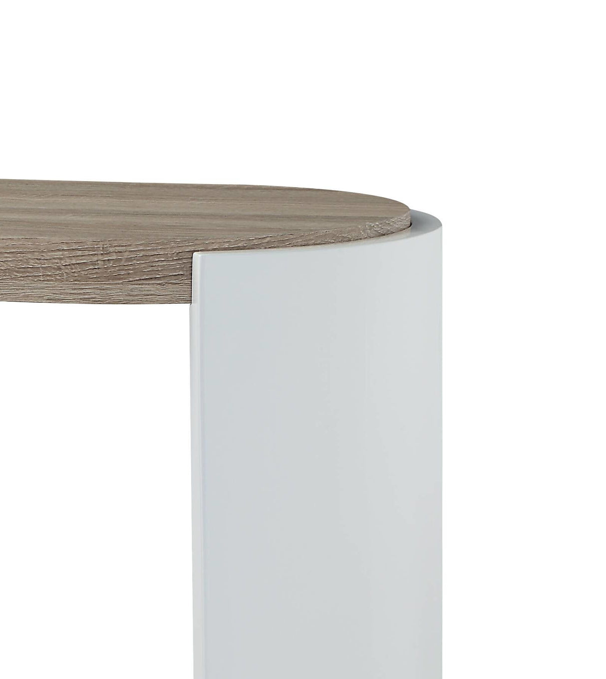 Zoma - High Gloss Sofa Table - Oak / White