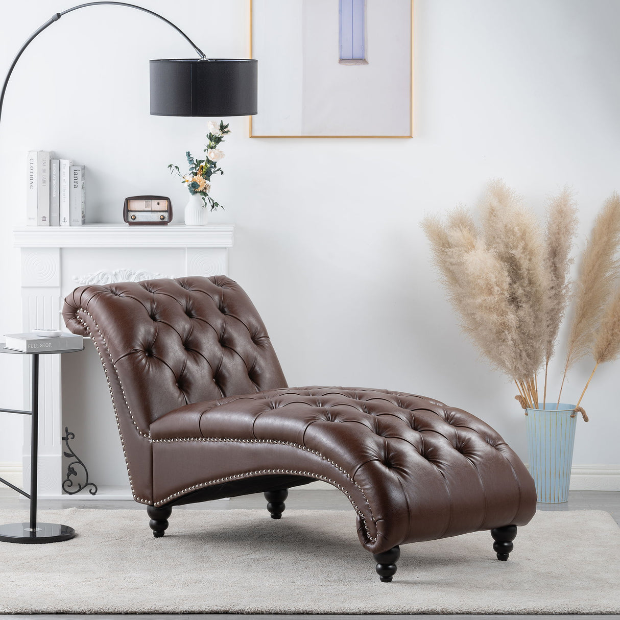 Tufted Armless Chaise Lounge