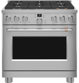 Caf(eback)(TM) 36" Smart Dual-Fuel Commercial-Style Range with 6 Burners (Natural Gas) - (C2Y366P2TS1)