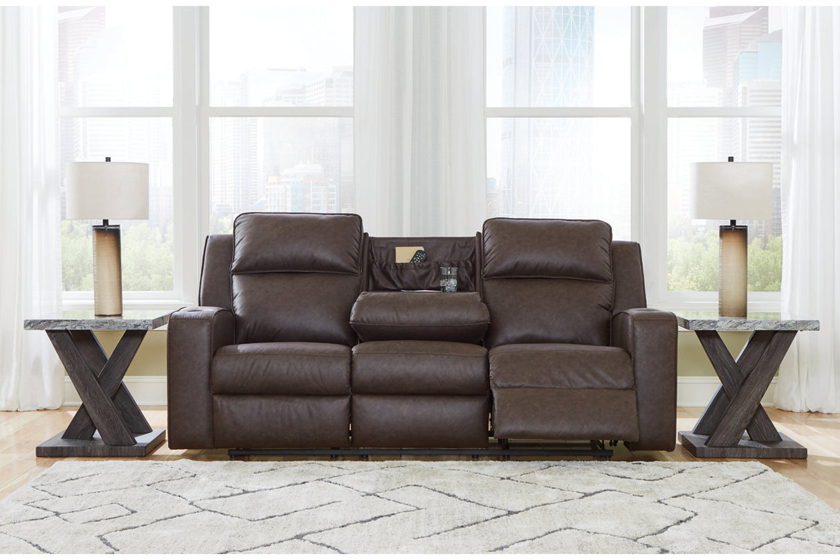 Lavenhorne Reclining Sofa With Drop Down Table - (6330689)