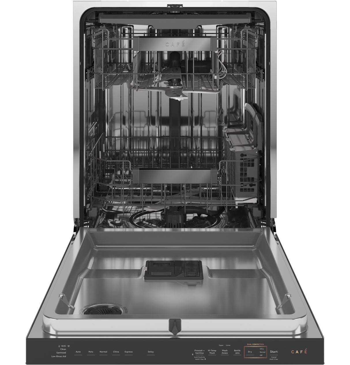 Caf(eback)(TM) ENERGY STAR(R) Smart Stainless Steel Interior Dishwasher with Sanitize and Ultra Wash & Dual Convection Ultra Dry in Platinum Glass - (CDT875M5NS5)