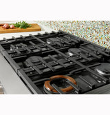 Caf(eback)(TM) 48" Commercial-Style Gas Rangetop with 6 Burners and Integrated Griddle (Natural Gas) - (CGU486P2TS1)