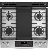 GE(R) 30" Slide-In Front-Control Convection Gas Range - (JGS760SELSS)