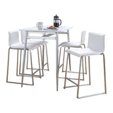 Marcel Mara - 5 Piece Dining Set Upholsted Contemporary Counter Height