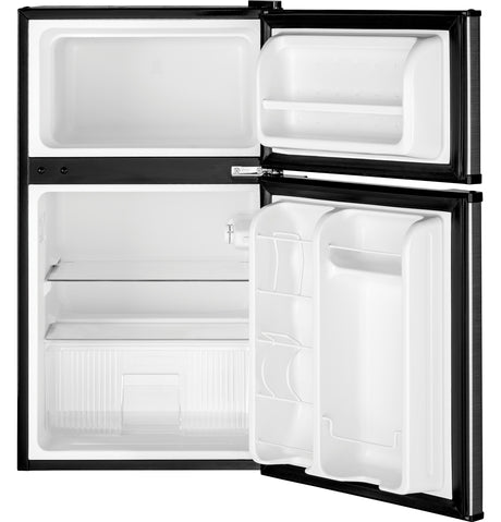 GE(R) ENERGY STAR(R) Double-Door Compact Refrigerator - (GDE03GLKLB)