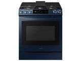 Bespoke Smart Slide-in Gas Range 6.0 cu. ft. with Smart Dial, Air Fry & Wi-Fi in Navy Steel - (NX60A8711QN)