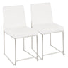 Fuji - High Back Dining Chair - Velvet Seat And Stainless Steel (Set of 2)