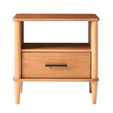 Transitional Solid Wood Spindle Nightstand