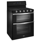 60 Cubic Feet Gas Double Oven Range With Ez-2-Lift Hinged Grates - Black Ice